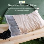หมอนสุขภาพ ลดอาการปวดคอ บ่า ไหล่ รุ่น elastomer ผสมถ่าน